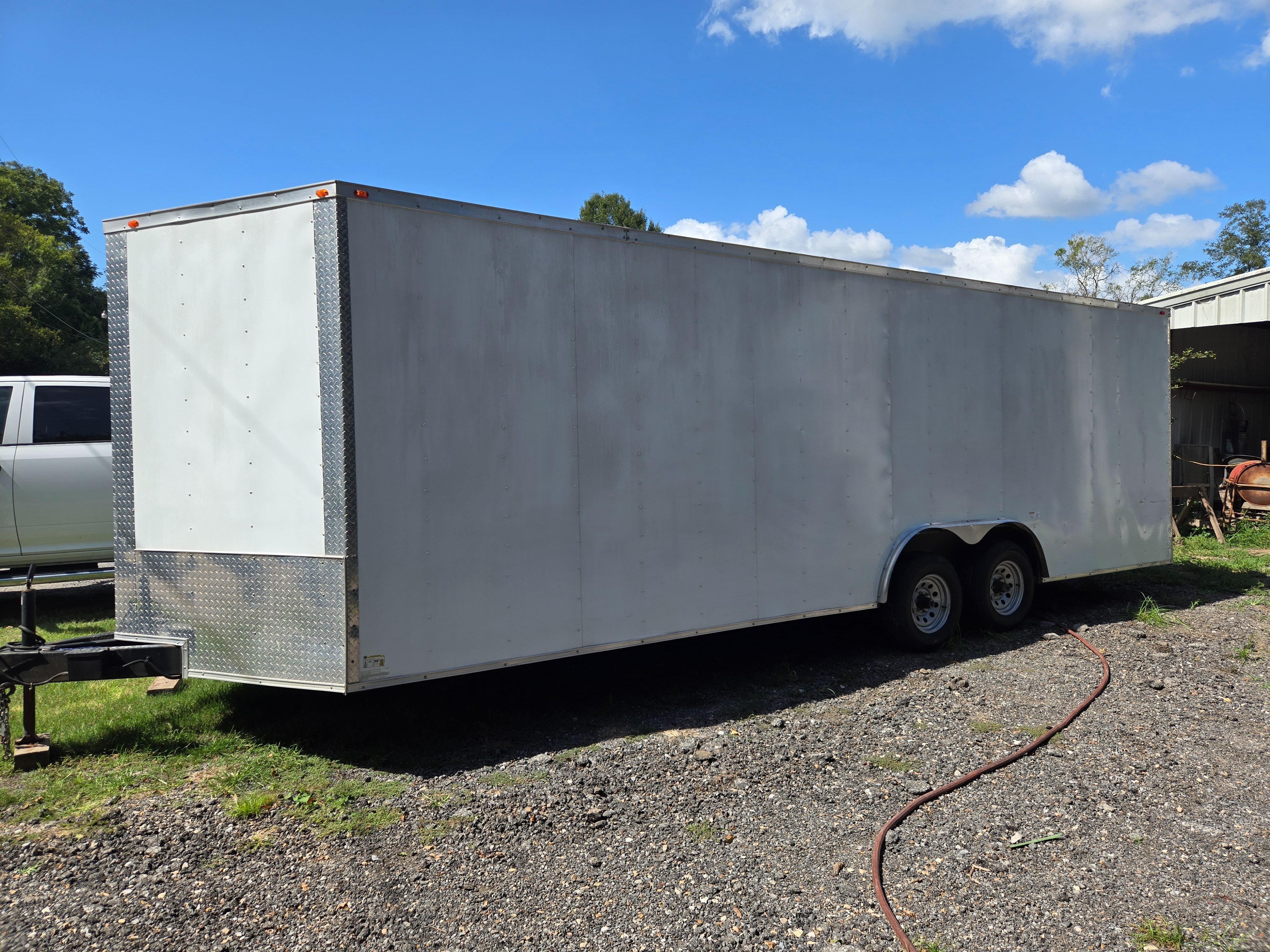 Enclosed trailer interior with e-track tie-down rails — Geaux Tow, Addis LA